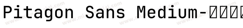 Pitagon Sans Medium字体转换